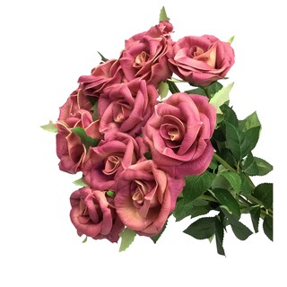 ดอกกุหลาบ Artificial rose กุหลาบสีชมพูม่วง ดอกไม้ประดิษฐ์เกรดพรีเมียม