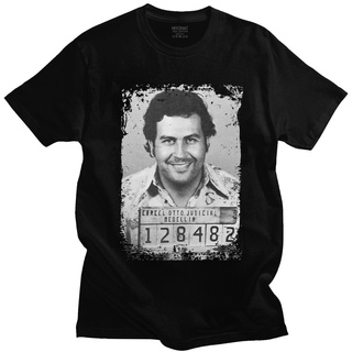 เสื้อยืดผ้าฝ้ายพิมพ์ลายขายดี เสื้อยืดแขนสั้นลําลอง เข้ารูป ลาย Pablo Escobar สไตล์วินเทจ แฟชั่นสําหรับผู้ชาย