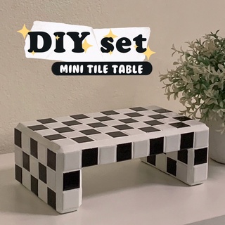 mini tile table กระเบื้องชั้นวางของ