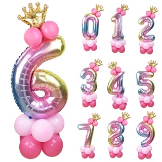 ลูกโป่งฟอยล์ ขนาดใหญ่ 32 นิ้ว แต่งไล่โทนสี สําหรับตกแต่งปาร์ตี้วันเกิด งานแต่งงาน