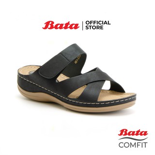 Bata COMFIT รองเท้าลำลองแฟชั่น SLIP ON แบบสวม เปิดส้น สีดำ รหัส 6616233