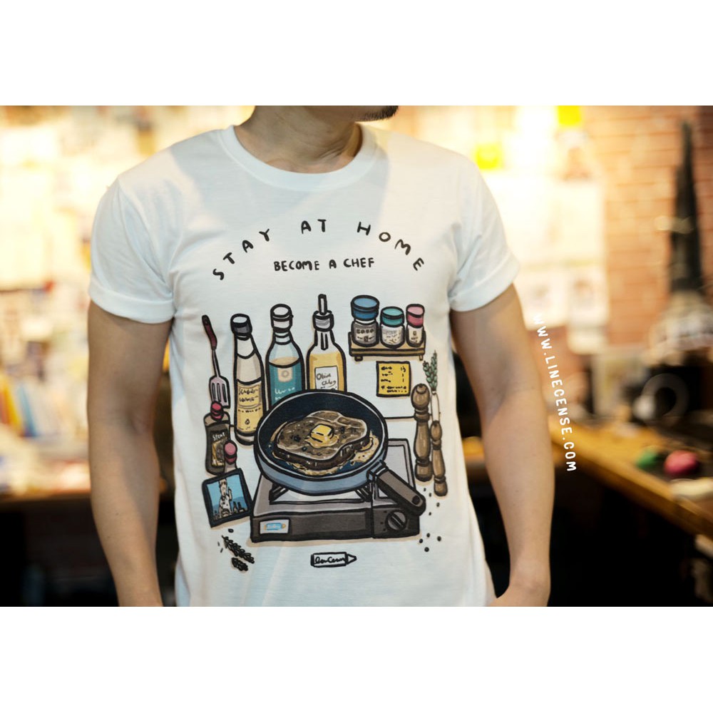 เสื้อยืด-ลายทำอาหาร-become-a-chef-western-cuisine-t-shirt