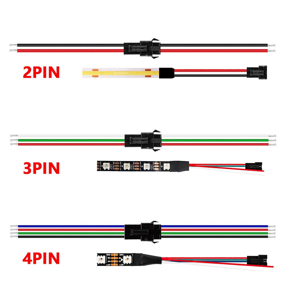 ตัวเชื่อมต่อ-ตัวผู้-และตัวเมีย-2pin-3pin-4pin-5pin-15-ซม-สําหรับแถบไฟ-led-5050-3528-ws2812b-ws2811-ws2815-10-50-คู่