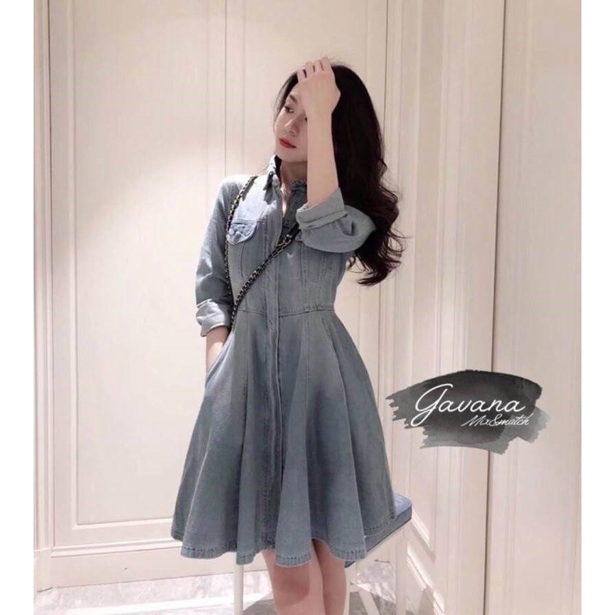 mini-dress-ยีนส์-ดีไซน์เรียบหรู