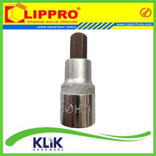 Lippro Eye Socket Hex Bit Key L Short DR 1/2 นิ้ว x 8 มม