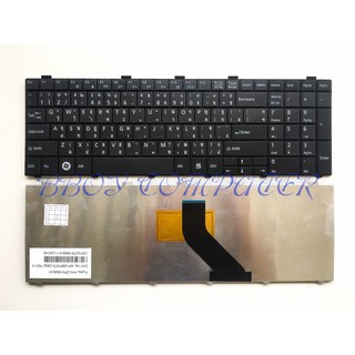 FUJITSU Keyboard คีย์บอร์ด FUJITSU LifeBook A530 AH530 AH31 NH751 สีดำ TH-EN