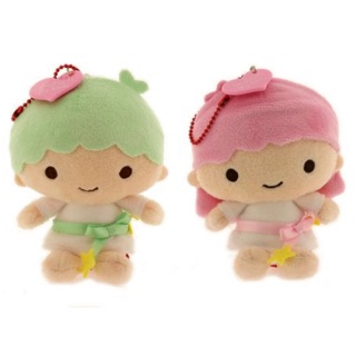 แท้ 100% จากญี่ปุ่น พวงกุญแจ ซานริโอ้ ลิตเติ้ล ทวิน สตาร์ Sanrio Classic Little Twin Stars Plush Doll Ball(Kiki)&amp;(Lala)