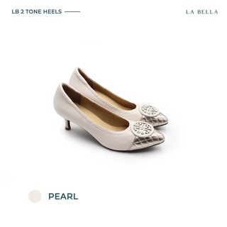 ภาพขนาดย่อของสินค้าLA BELLA รุ่น LB 2 TONE HEELS - PEARL