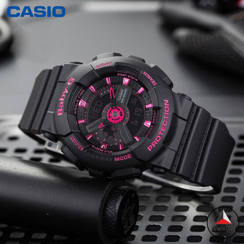 ขายดี-casio-baby-g-ba-111-1a-นาฬิกาข้อมืออิเล็กทรอนิกส์-กันน้ํา-สไตล์สปอร์ต-สําหรับผู้หญิง