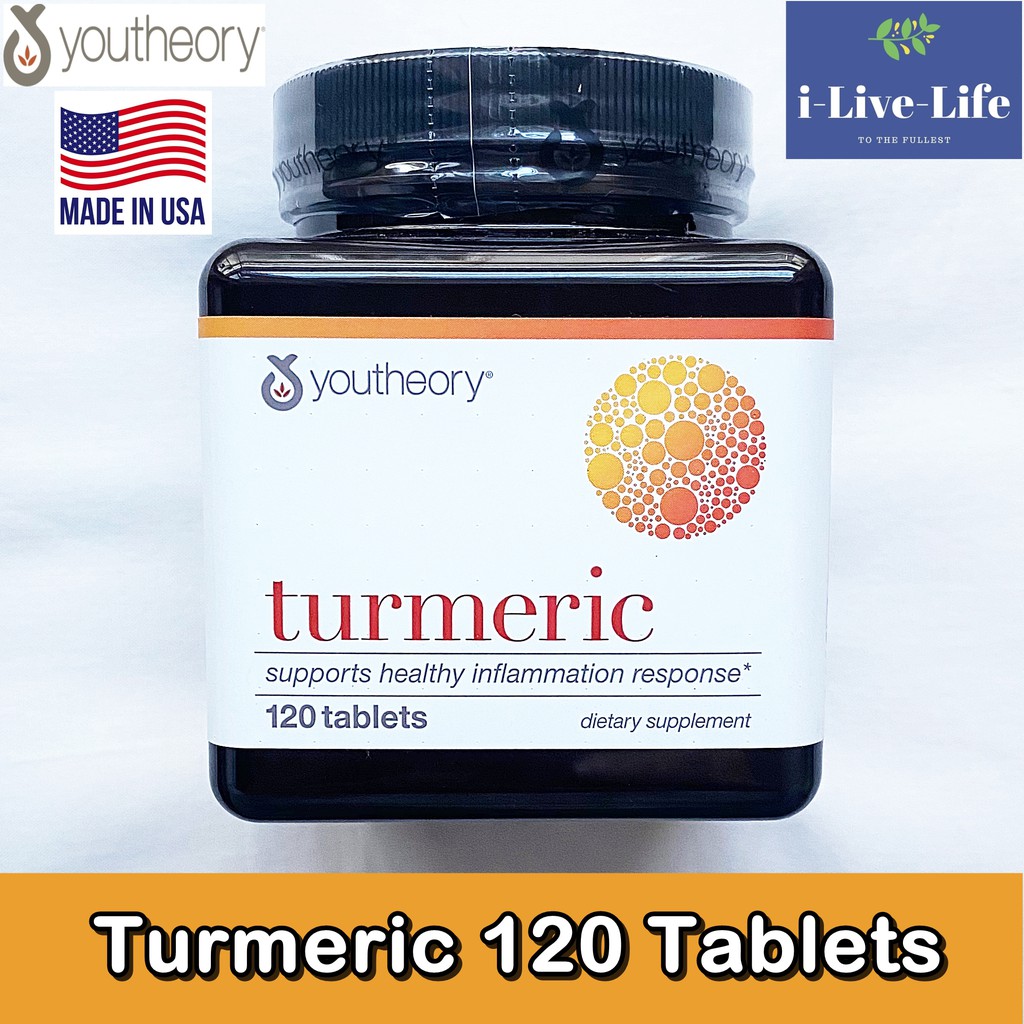 ขมิ้นชันสกัด Turmeric 120 Tablets Youtheory Shopee Thailand