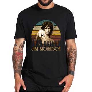 เสื้อยืดผ้าฝ้ายฤดูร้อนราคาถูกสุด ๆเสื้อยืดแขนสั้นลําลอง ผ้าฝ้าย 100% พิมพ์ลาย Jim Morrison Psychedelic Bruce Rock Music