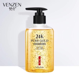 โฟมล้างหน้าทองคำ VENZEN 24K PURE Gold Luxury โฟมล้างหน้าทองคำบริสุทธิ์ 24k Bioaqua SJ2095