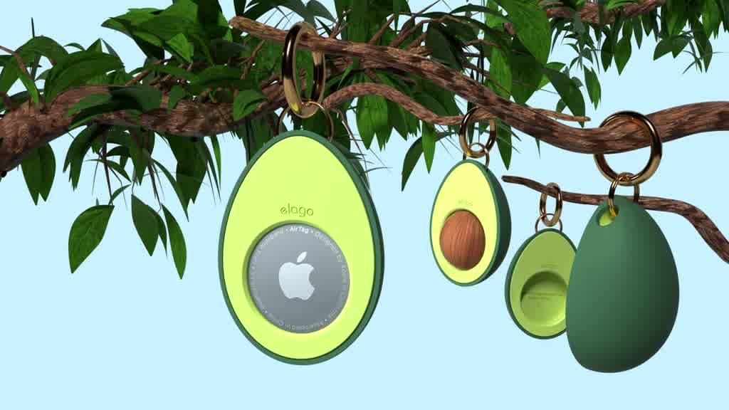 elago-avocado-case-for-airtag-case-with-keychain-เคสสำหรับใส่-airtags-ลิขสิทธิ์แท้จากตัวแทนจำหน่าย