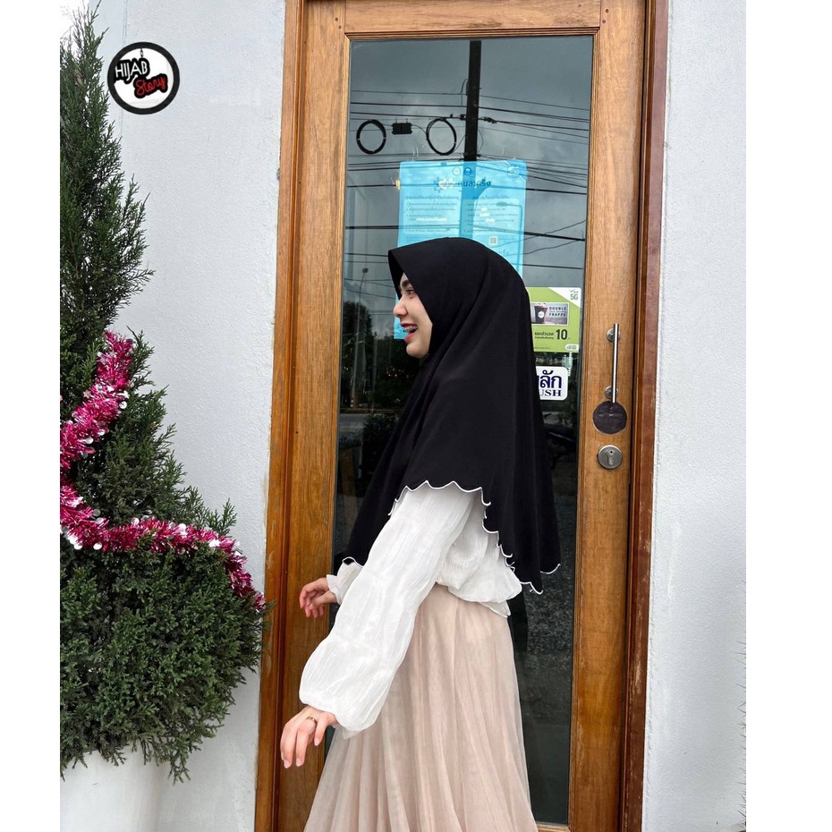 ภาพสินค้าผ้าคลุมฮิญาบ ทรงกุ๊กไก่ นางฟ้า ปักเวิร์ค รุ่นใหม่ล่าสุด ฮิตมากในตอนนี้ จากร้าน hijab_story_thailand บน Shopee ภาพที่ 2
