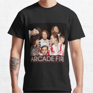 เสื้อยืด พิมพ์ลายวงดนตรี Arcade Fire Tour สําหรับผู้ชาย