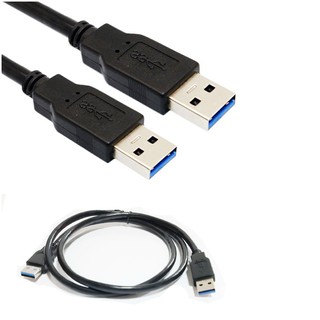 สายUSB 3.0 AM AM male to male ผู้-ผู้ ยาว 1M สีดำ