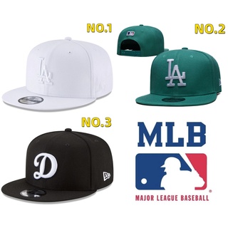 【พร้อมส่ง】MLB Los Angeles Dodgers หมวกเบสบอล ลําลอง ปรับขนาดได้ ฤดูร้อน ปีกกว้าง กันแดด หมวกสแน็ปแบ็ก สีพื้น โดมคู่รัก