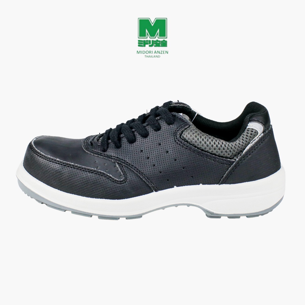 ภาพหน้าปกสินค้าMidori Anzen รองเท้าเซฟตี้ สไตล์สนีคเกอร์ รุ่น MSZ090 สีดำ / Midori Anzen Safety Sneaker Resin toecap MSZ090 BLACK