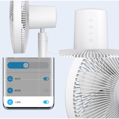 ภาพหน้าปกสินค้าXiaomi Mijia DC Standing Fan E พัดลมอัจฉริยะ (E Version) พัดลมตั้งพื้น สามารถควบคุมการใช้งานผ่าน App Mihome พัดลม fan สามารถปรับให้เข้ากับความสูงต่างๆ ได้ ทำให้เหมาะกับทุกสถานที่ มุมส่วนหัวที่ 90  สามารถปรับทิศทาง ลมไปยังเพดาน จากร้าน hlj268 บน Shopee