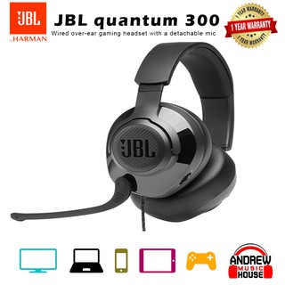 JBL QUANTUM 300 Wired over-ear gaming headset with a detachable mic หูฟังขั้นเทพชนิดครอบหู รับประกันศูนย์ไทย 1 ปี