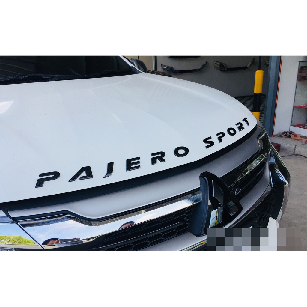pajero-sport-3d-อักษร-logo-sticker-truck-chrome-กระโปรงหน้า-สติ๊กเกอร์-สีเงิน-เงา-ดำ-แดง