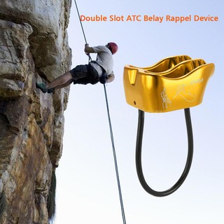 fashionliving◆Lixada Double Slot ATC Belay Rappel Device Outdoor Rock Climbing Carabi