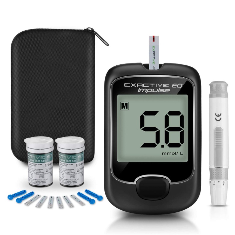 blood-glucose-meter-เครื่องตรวจวัดน้ำตาลในเลือด-ตรวจเบาหวาน-เครื่องวัดน้ำตาลในเลือด-exactive-eq-ใช้งานง่าย