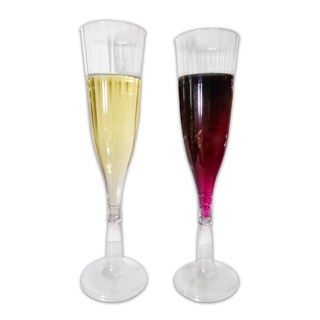 [แพ็ค10ใบ+แถมฟรี10ใบ] แก้วแชมเปญพลาสติก ขนาด 150 ml. แพ็ค 10 ใบ champagne glasses Plastic
