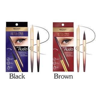 อายไลน์เนอร์ เส้นเล็ก Browit Ultra Fine Eyeliner อัลตร้าไฟน์อายไลน์เนอร์ 0.01มม 0.5g เส้นเล็ก คมชัด