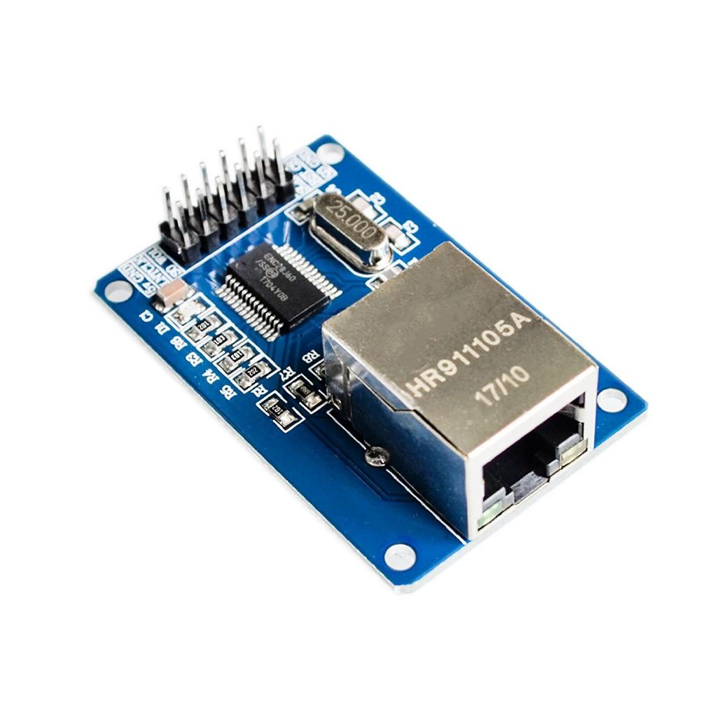 Enc28J60 Lan บอร์ดโมดูลเครือข่ายอินเตอร์เน็ตสําหรับ Arduino 25Mhz Crystal Avr 51 Lpc Stm32 3 . 3 V