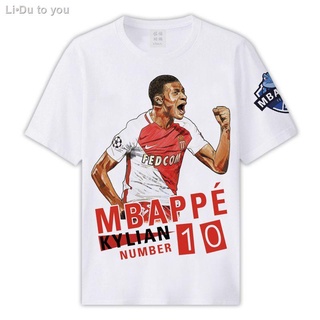 ▅▓▒hot▧☏✳ฟุตบอลโลก Mbappé Griezmann Messi C Roneymar Hazard ฤดูร้อนเสื้อยืดแขนสั้นผู้ชายDIY เสื้อยืด