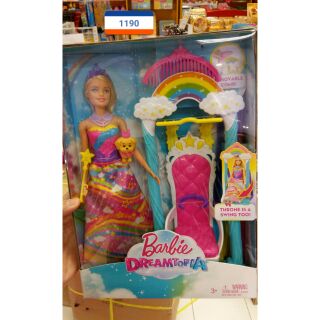 Barbie dreamtipia พร้อมเก้าอี้บัลลัง