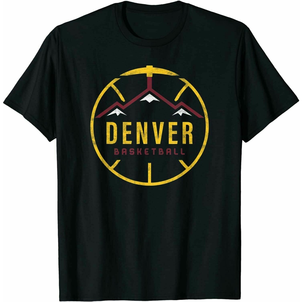 เสื้อยืด-พิมพ์ลาย-denver-nuggets-cool-mountain-gold-basketball-fan-สําหรับผู้ชาย