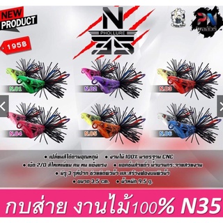 กบส่าย รุ่น N35 เอ็น 35 By PN พลลัวร์ BPO ขนาด 3.5 cm / นน.9.5 g. ทำจากไม้ สีเปลี่ยนตามอุณหภูมิ