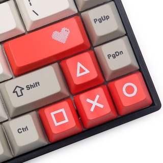 เซ็ตปุ่มคีย์แคป 4Pcs Mechanical Keyboard ABS Translucent Keycap Direction Keys Up Down Left And Right Cherry MX Arrow Keys Heart key OEM PSP Keycaps Red Black