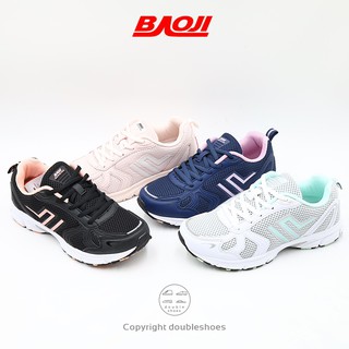 BAOJI ของแท้ 100% รองเท้าผ้าใบผู้หญิง รองเท้าวิ่ง  รุ่น BJW628 (ดำ/ กรม/ ชมพู) ไซส์ 37-41