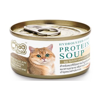 ภาพหน้าปกสินค้าซุปปลาสกัดเข้มขันสำหรับแมว Choo Choo Hydrolyzed Fish Protein Soup  80g . ซึ่งคุณอาจชอบราคาและรีวิวของสินค้านี้