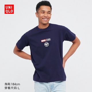 Uniqlo UT เสื้อยืด แขนสั้น พิมพ์ลายมาร์เวล สําหรับผู้ชาย ผู้หญิง 448593 ยูนิโคล่ยืด.สบาย.รัก