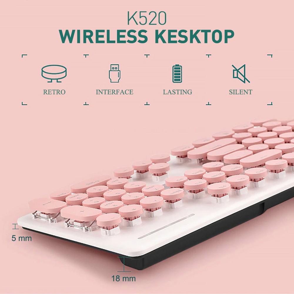 ส่งเร็ว-oker-k520-keyboard-mouse-wireless-2-4ghz-คีย์บอร์ดพร้อมเมาส์แบบไร้สาย-ใช้คอมพิวเตอร์-โน๊ตบุ๊ค-dm-520