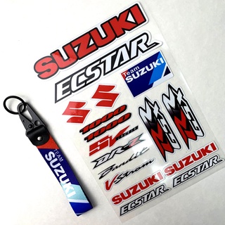 สินค้า สติ๊กเกอร์สะท้อนแสงไนล่อนพวงกุญแจรถจักรยานยนต์ Suzuki สําหรับ Suzuki Gsxr Gsx R600 750 1000