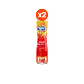 Durex แพ็คคู่สุดคุ้ม ดูเร็กซ์ เจล หล่อลื่น เพลย์ กลิ่นสตรอเบอร์รี่ (ขนาด 100 มล. x2 ขวด) Lubricant Play Strawberry100 ml