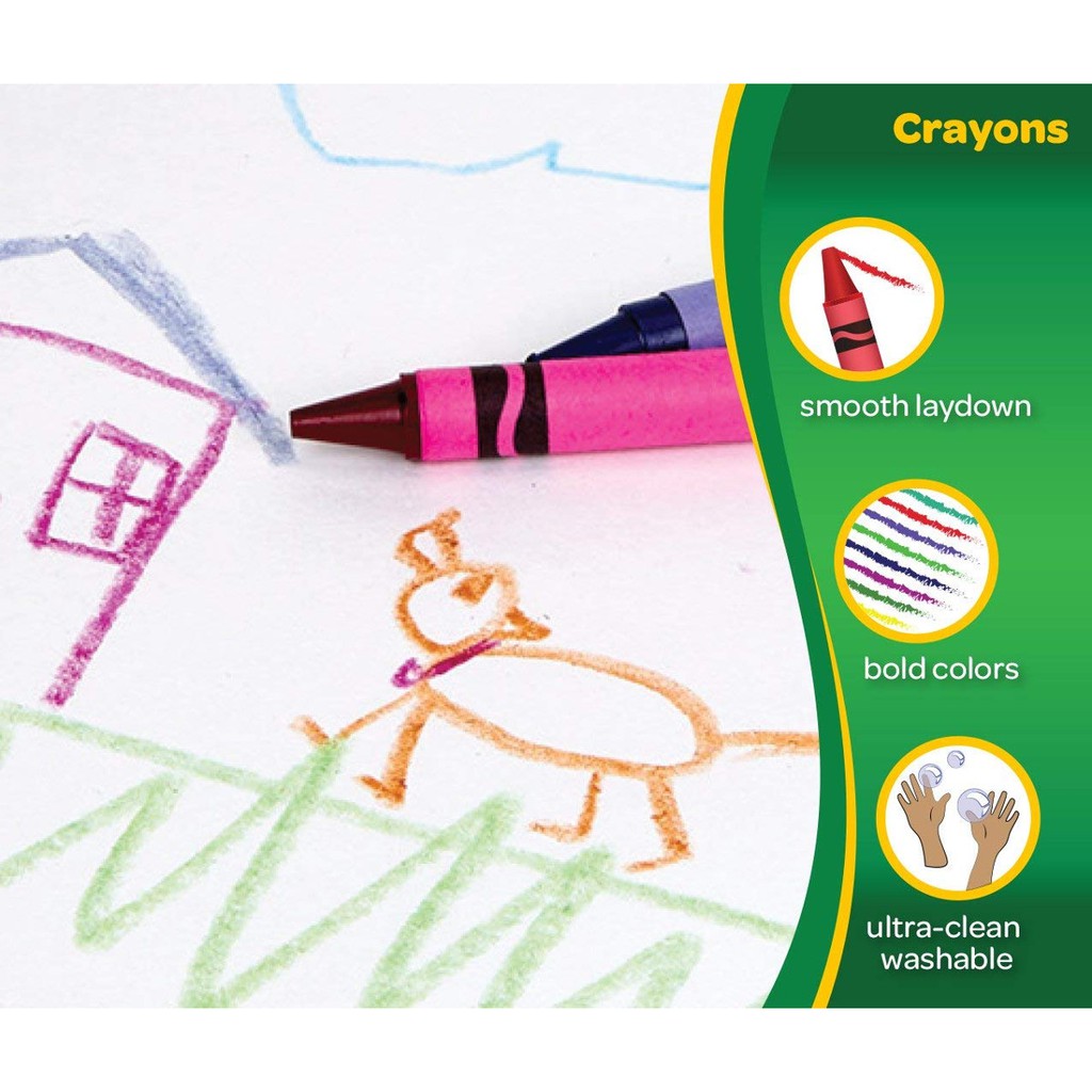 crayola-สีเทียนล้างออกได้-อัลตร้าคลีน-24แท่ง