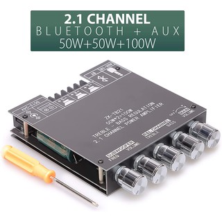 ZK-TB21 2x50W+100W 2.1 Channel Bluetooth Audio Power Amplifier Module