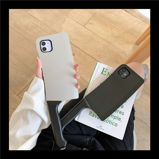 เคสไอโฟน เคสซิลิโคน 11 promax iPhone case เคสนิ่ม เนื้อซิลิโคน for iPhone X XS MAX XR  7+ 8PLUS full coverมืดขาว TPU-R12