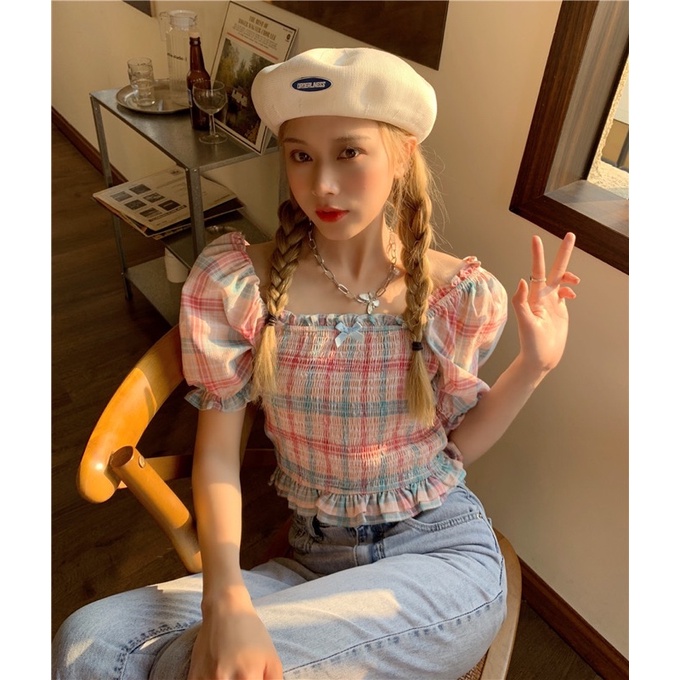 (พร้อมส่ง) Candy crop เสื้อครอปทรงตุ๊กตา | Shopee Thailand