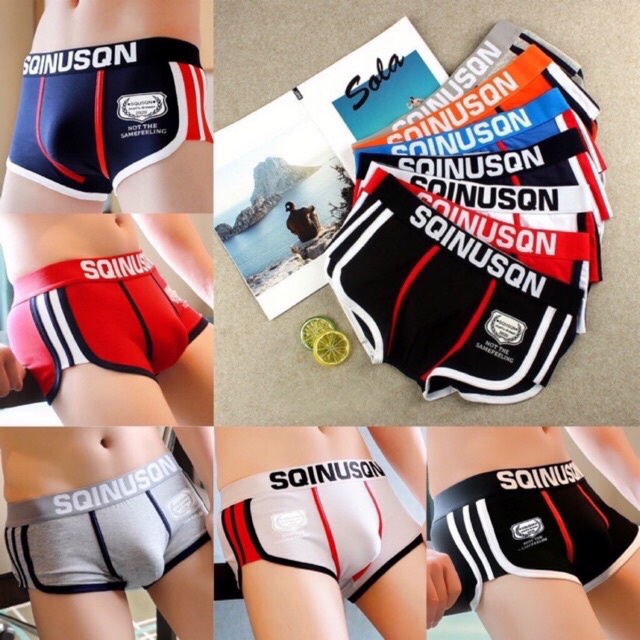 กางเกงในชาย-กางเกงบ๊อกเซอร์ผู้ชาย-กางเกงในชาย-sqinusqn-ผ้าcotton-ทรงboxer