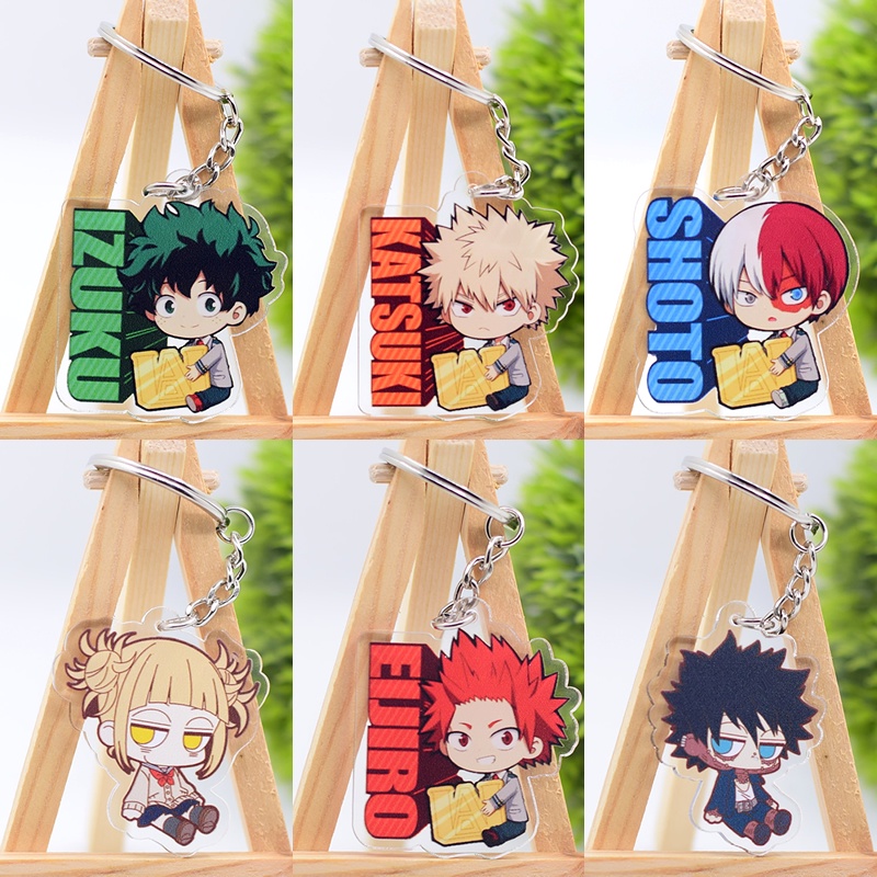 พวงกุญแจจี้อะคริลิคใสลายการ์ตูนอนิเมะญี่ปุ่น-my-hero-academia-boku-hero