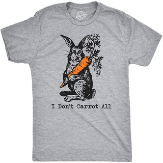 เสื้อยืดโอเวอร์ไซส์เสื้อยืด พิมพ์ลาย I Dont Carrot All Pun Bunny แฟชั่นฤดูร้อน สําหรับผู้ชายS-3XL