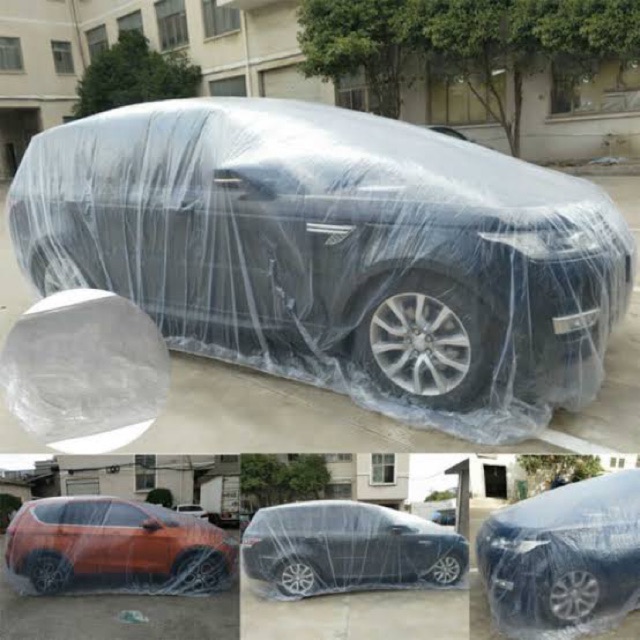 ภาพหน้าปกสินค้าCAR : ผ้าคลุมรถ ที่คลุมรถ พลาสติกคลุมรถ เก๋งเล็ก รถ เก๋งกลาง-ใหญ่-SUV-กระบะ-Plastic-Car-Cover รถยนต์