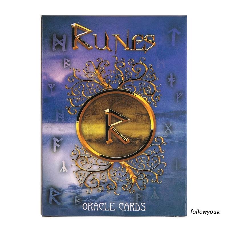 ภาพหน้าปกสินค้าFol Runes Oracle ไพ่ทาโรต์ ภาษาอังกฤษ สําหรับครอบครัว ปาร์ตี้